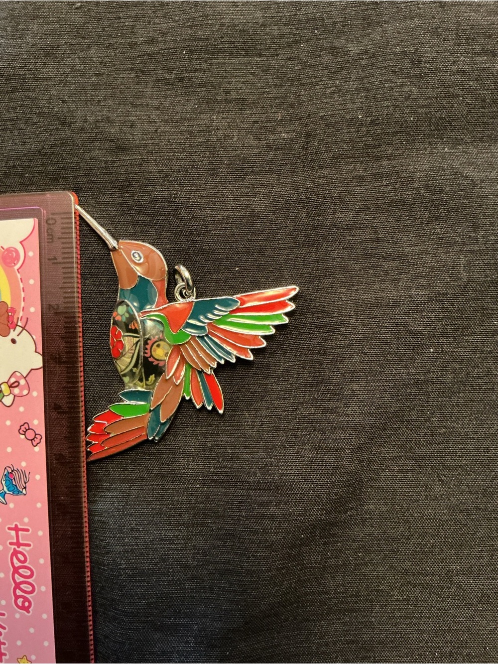 Colorful Multicolor Hummingbird Bird Pendant - Picture 10 of 10